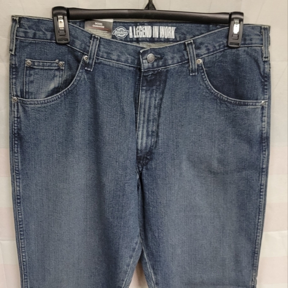 Dickies Relaxed Fit 38 x 30 Denim Blue Jeans